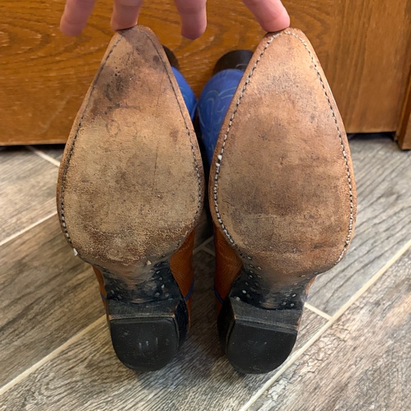 Vintage Tony Lama Two Tone Cowboy Boots, Size 6.5 - Picture 14 of 15